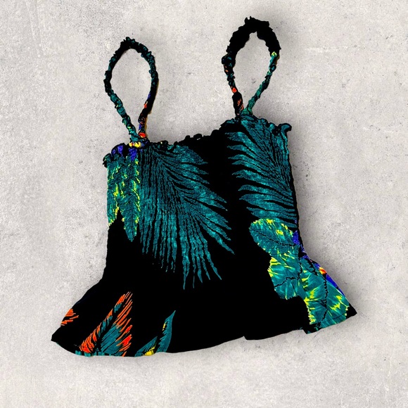 Patrons Of Peace Topical Crop Tank Top Black - Picture 14 of 15